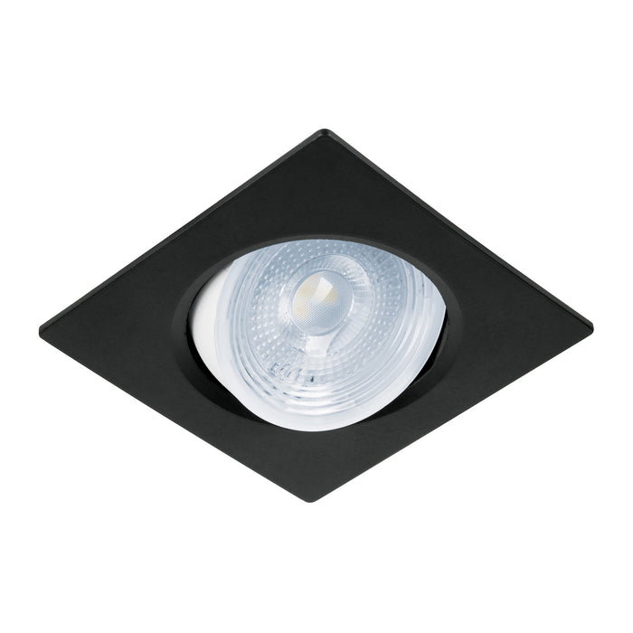 Luminario LED empotrable 5W 6500K, cuadrado, negro, VOLTECK