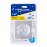 Luminario LED empotrable 5W 6500K, cuadrado, cromo, VOLTECK