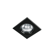 Luminario cuadrado negro spot fijo, lámpara no incluida