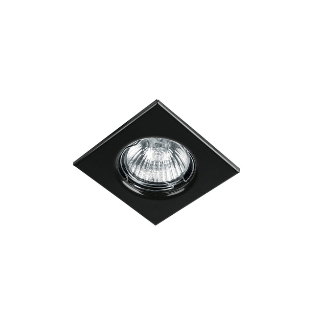 Luminario cuadrado negro spot fijo, lámpara no incluida