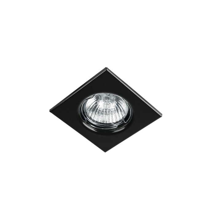 Luminario cuadrado negro spot fijo, lámpara no incluida