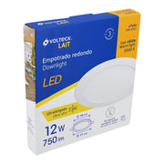 Luminario LED plafón 12W 3000K ultradelgado redondo, VOLTECK