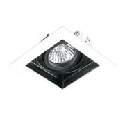Luminario empotrable con 1 spot dirigible, blanco, VOLTECK