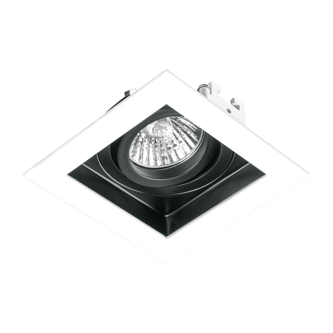 Luminario empotrable con 1 spot dirigible, blanco, VOLTECK