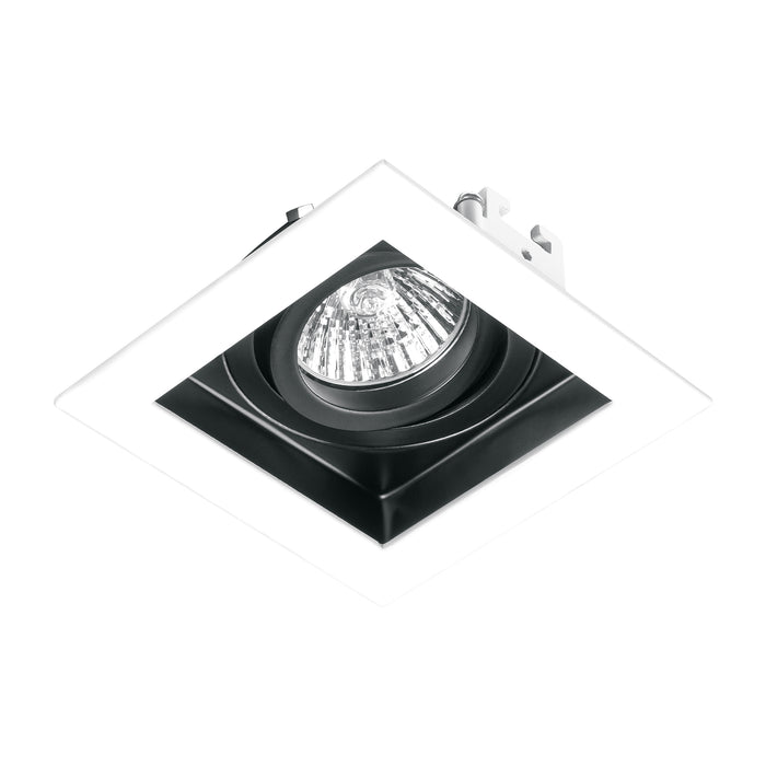 Luminario empotrable con 1 spot dirigible, blanco, VOLTECK