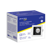 Luminario empotrable con 1 spot dirigible, blanco, VOLTECK