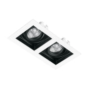 Luminario empotrable con 2 spots dirigibles, blanco, VOLTECK