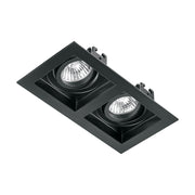 Luminario empotrable con 2 spots dirigibles, negro, VOLTECK