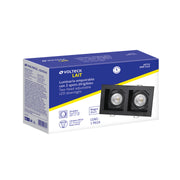 Luminario empotrable con 2 spots dirigibles, negro, VOLTECK