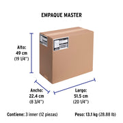 Extensión eléctrica de uso rudo 10 m 2x16 AWG, VOLTECK