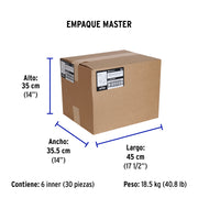 Extensión eléctrica uso rudo 6m 2x16 AWG para 1 clavija
