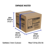 Extensión reforzada aterrizada 15 m 3x12 AWG, VOLTECK