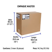 Extensión de uso rudo aterrizada 15 m 3x16 AWG, VOLTECK