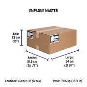 Extensión reforzada aterrizada 8 m 3x14 AWG, VOLTECK