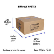 Extensión triple uso rudo 8 m tipo abanico 3x16 AWG, VOLTECK