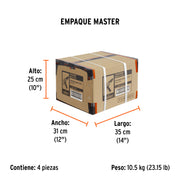 Esmeriladora angular 4-1/2', 1100W, TRUPER ERGO PRO