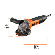 Esmeriladora angular 4-1/2', 950W, TRUPER ERGO PRO