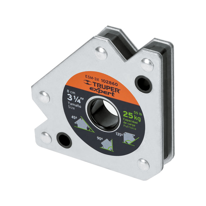 Escuadra magnética para soldar de 3-1/4' carga 25 kg, EXPERT