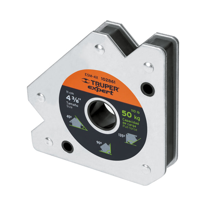 Escuadra magnética para soldar de 4-3/8' carga 50 kg, EXPERT