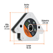 Escuadra magnética para soldar de 4-3/8' carga 50 kg, EXPERT