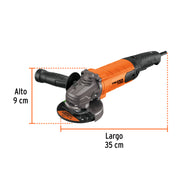 Esmeriladora angular 4-1/2', 1100W, TRUPER PRO