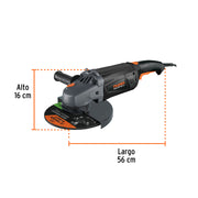 Esmeriladora angular 9', 2350W, TRUPER INDUSTRIAL