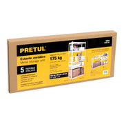 Estante metálico 5 repisas capacidad 35kg, 90x40x180, PRETUL