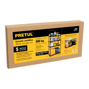 Estante metálico 5 repisas capacidad 60kg, 90x45x180, PRETUL