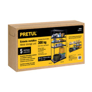 Estante metálico 5 repisas capacidad 60kg,120x60x180, PRETUL