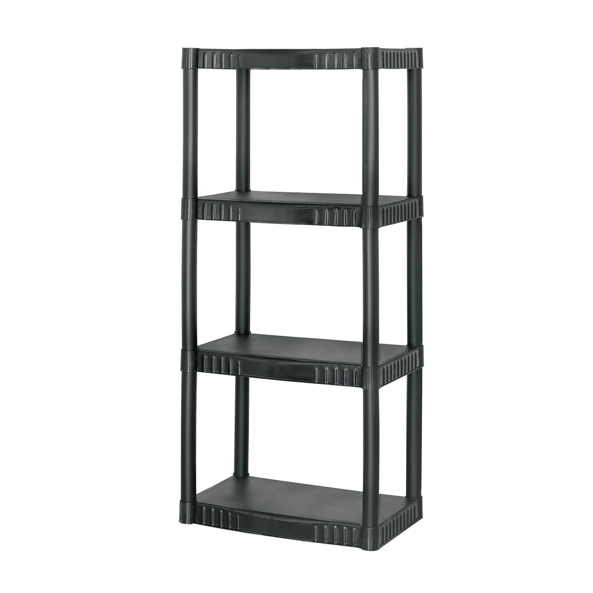 Estante plástico 4 repisas capacidad 27kg, 56x36x123, PRETUL