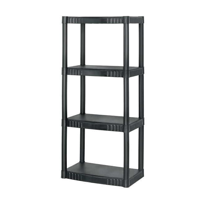 Estante plástico 4 repisas capacidad 27kg, 56x36x123, PRETUL