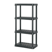 Estante plástico 4 repisas capacidad 45kg, 61x38x125, PRETUL