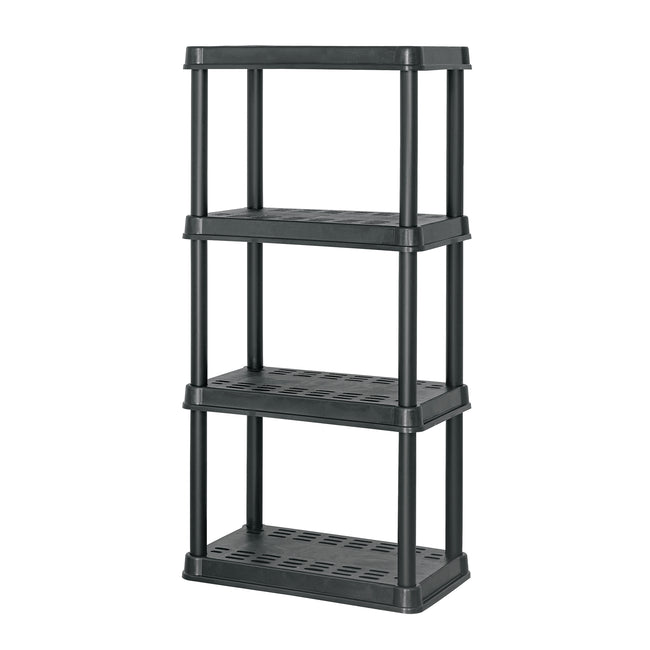 Estante plástico 4 repisas capacidad 45kg, 61x38x125, PRETUL