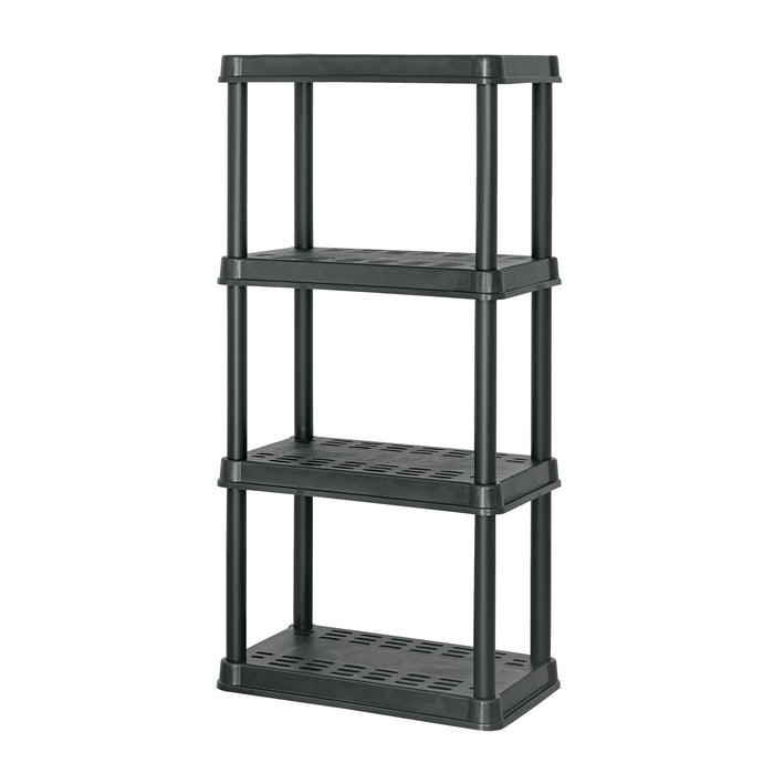 Estante plástico 4 repisas capacidad 45kg, 61x38x125, PRETUL