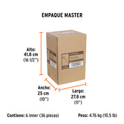 Estaca metálica universal 8' dos vías, para aspersor, TRUPER