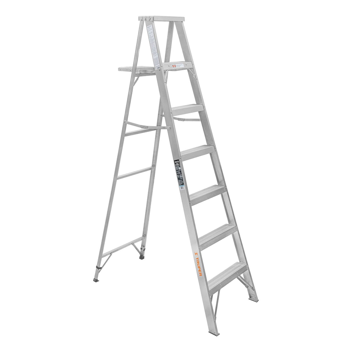 Escalera de tijera 100% aluminio tipo lll 6 peldaños, TRUPER