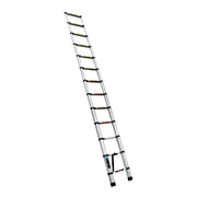 Escalera telescópica,13 peldaños, tipo II, capacidad 102kg