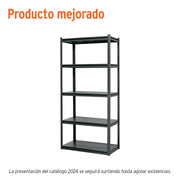 Estante metálico 5 repisas capacidad 80kg, 85x45x180, TRUPER
