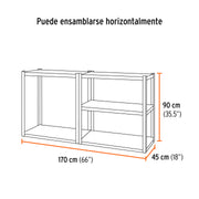 Estante metálico 5 repisas capacidad 80kg, 85x45x180, TRUPER