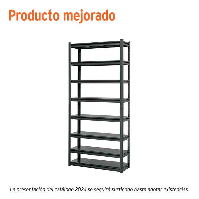Estante metálico 8 repisas capacidad 80kg, 85x30x180, TRUPER