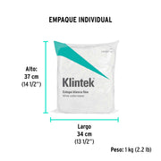 Bolsa de 1 kg de estopa extra fina, color blanco, KLINTEK