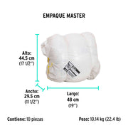 Bolsa de 1 kg de estopa extra fina, color blanco, KLINTEK