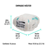 Bolsa de 1 kg de estopa extra fina, color crema, KLINTEK