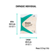 Bolsa de 1/2 kg de estopa extra fina, color crema, KLINTEK