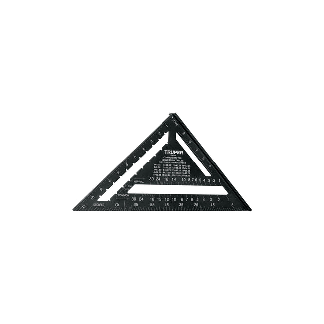 Escuadra 12', aluminio color negro, para muro de yeso,TRUPER
