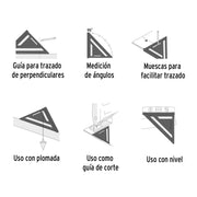 Escuadra 12' de aluminio para muros de yeso, TRUPER