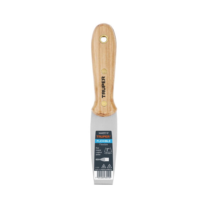 Espátula flexible 1' con mango de madera, TRUPER