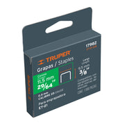 1000 grapas 3/8' corona 11.2 mm, para ET-21, TRUPER