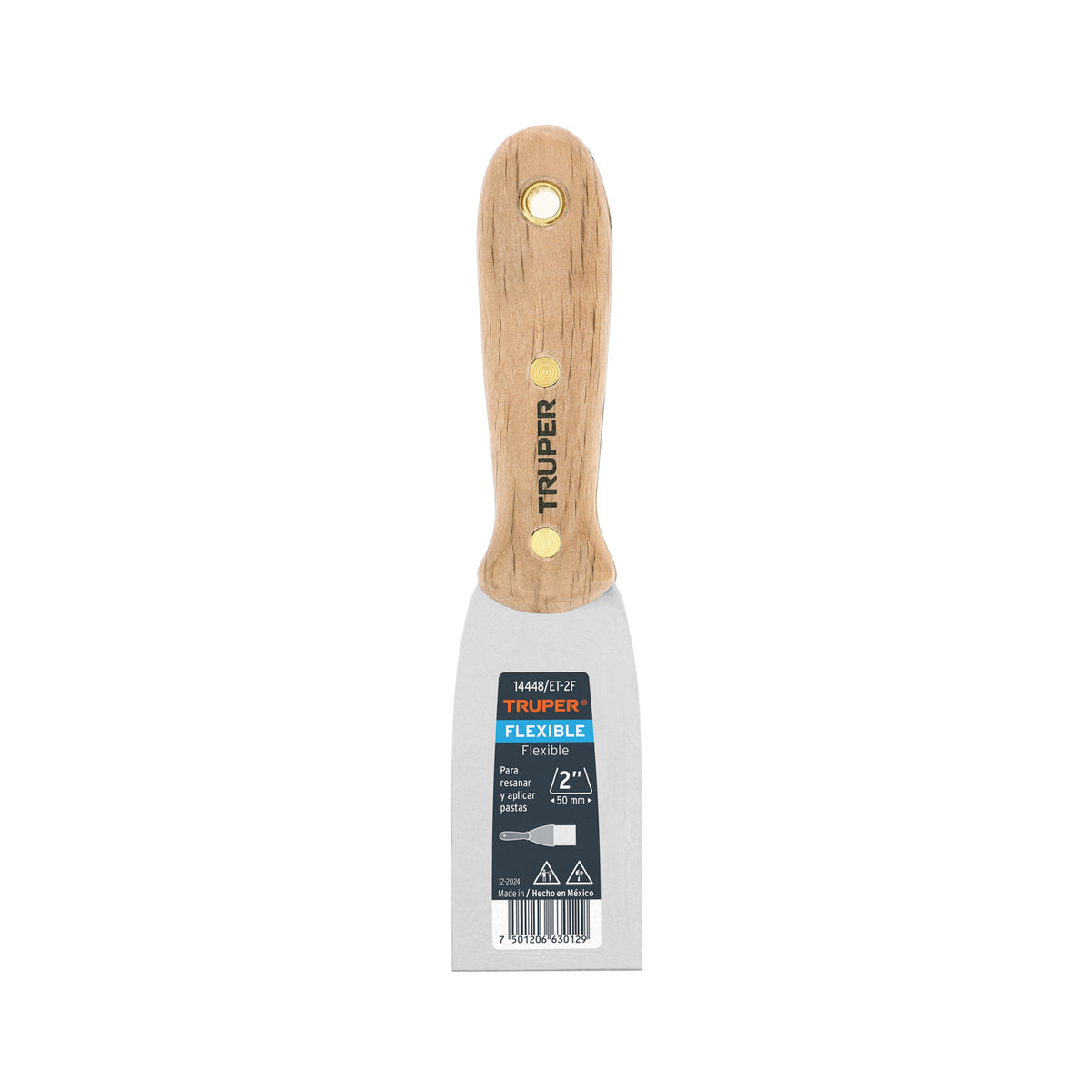 Espátula flexible 2' con mango de madera, TRUPER