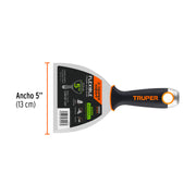 Espátula flexible 5' acero inoxidable, Comfort Grip, EXPERT
